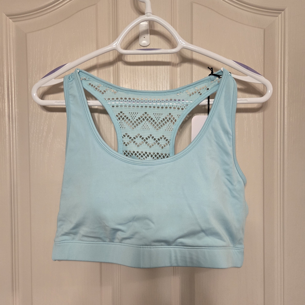 Zyia Seaglass Blue Bomber Sporys Bra